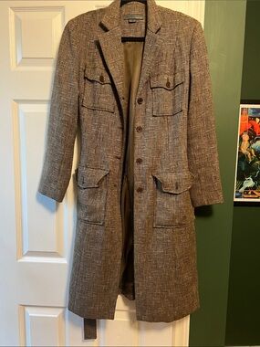 Teenflo Brown Tweed Trench Coat